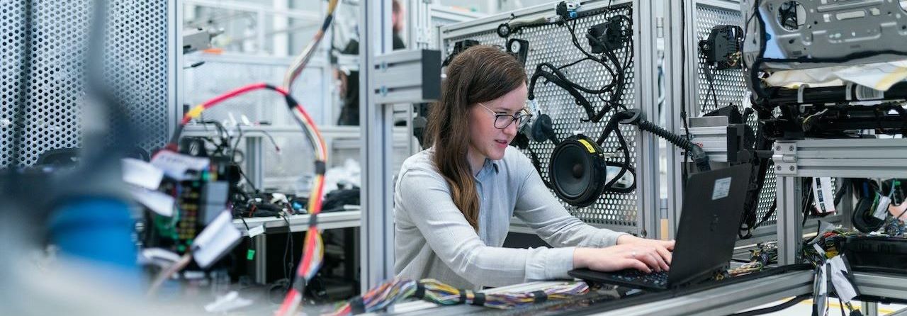 Female engineer at work